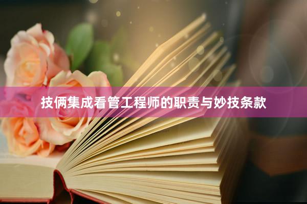 技俩集成看管工程师的职责与妙技条款